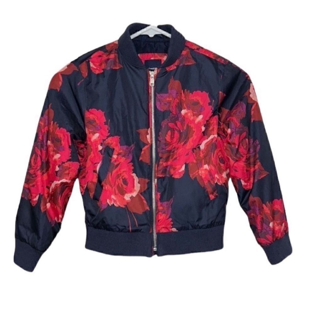 Gap kids Floral Print Red & Blue Jacket(Size Small)